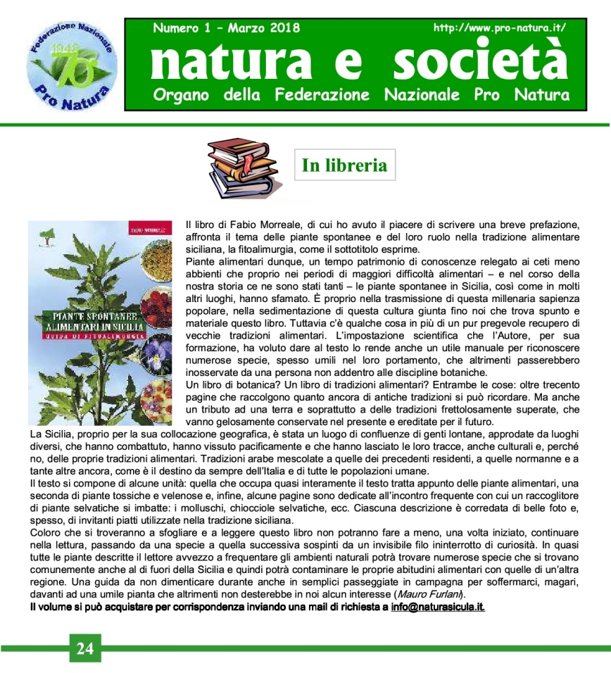 Recensione Natura e societa